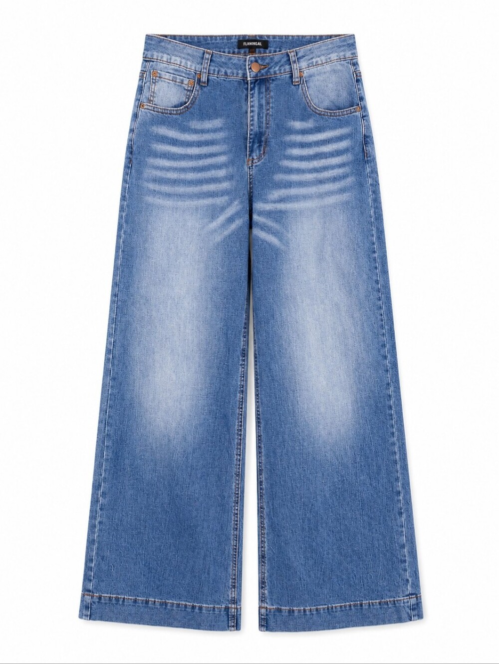 Flamingal Wide Leg Light Blue Womens Jeans Size L